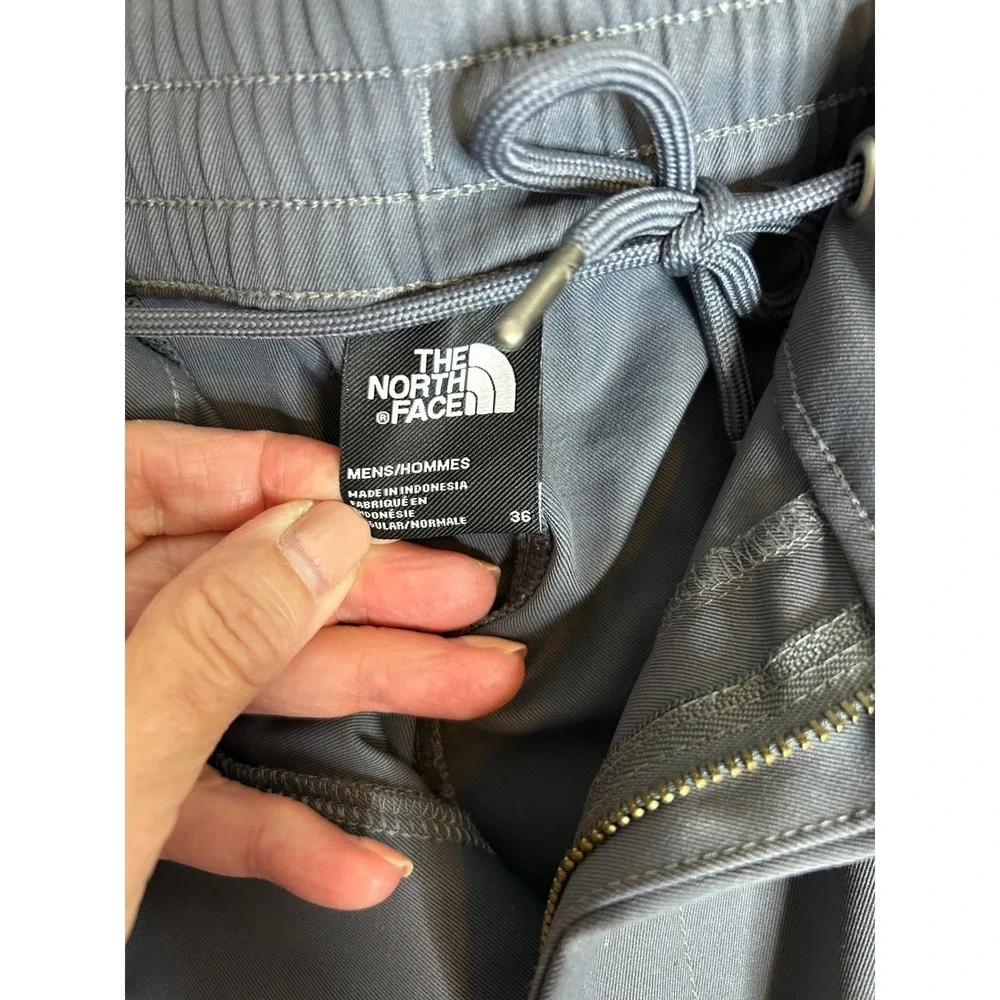 The North Face Mens Gray Technical Hiking Pants Elastic Waist Size 36 Regular